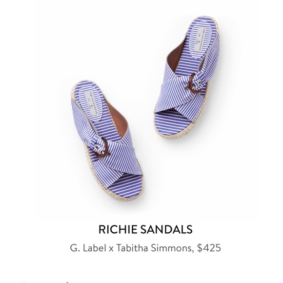 G. LABEL X TABITHA SIMMONS Richie Striped Slide Sandals - Women’s Size 7 - New - Picture 12 of 12